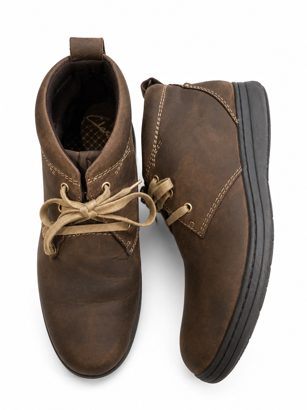 Clarks Mens Style Chukka Brown Boot Size 12